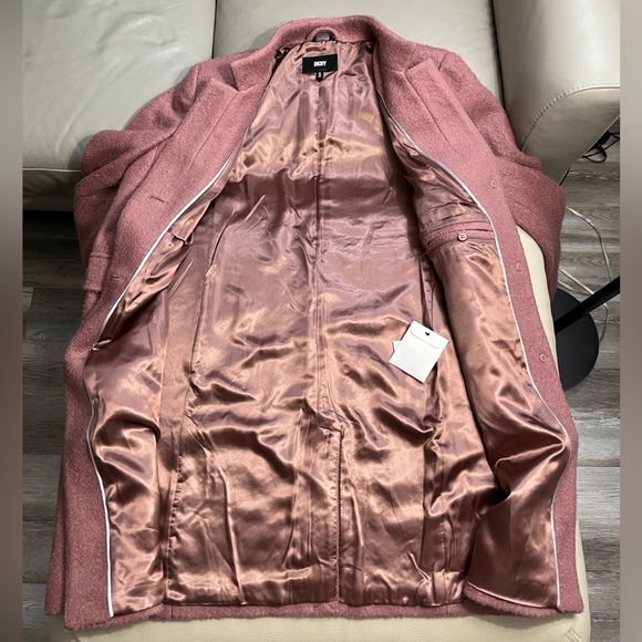 NWT - DKNY Women’s Wool Blended Single Breasted Boucle Walker Coat - Size XL - Picture 10 of 15